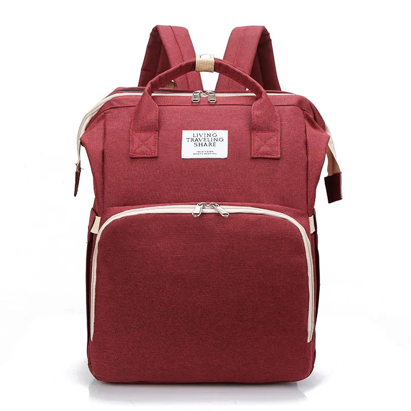 Large-Capacity Mommy Bag – Stylish Waterproof Backpack for Busy Parents