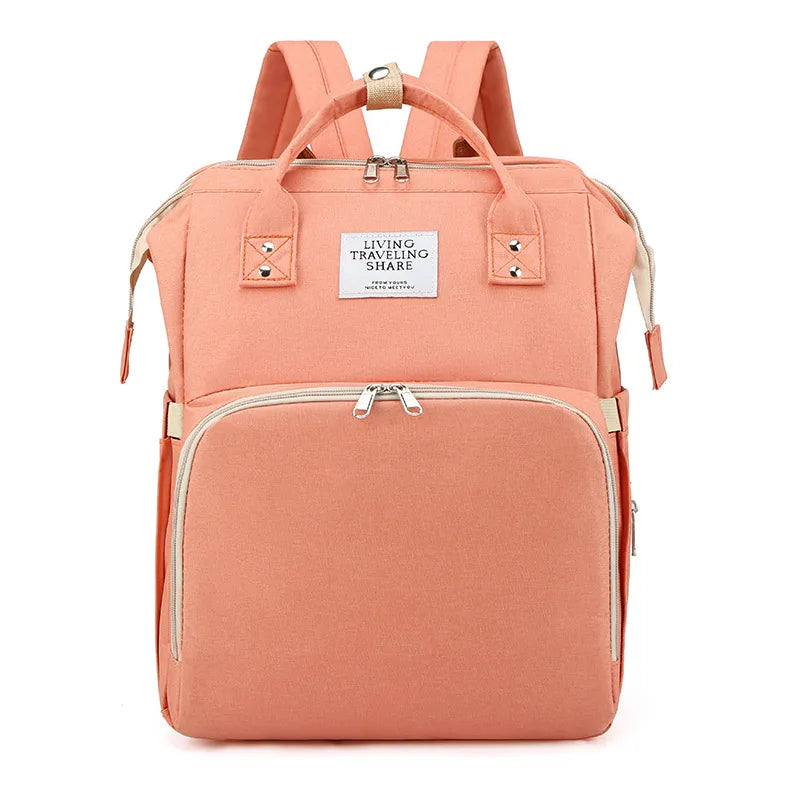 Large-Capacity Mommy Bag – Stylish Waterproof Backpack for Busy Parents