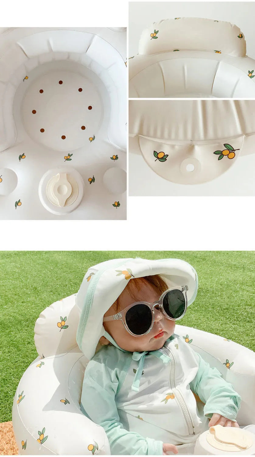Inflatable Baby Chair – Safe & Portable Seat for Dining & Bath Time