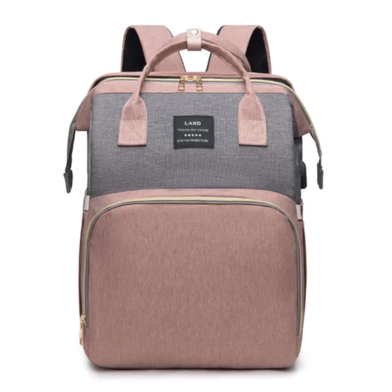Large-Capacity Mommy Bag – Stylish Waterproof Backpack for Busy Parents
